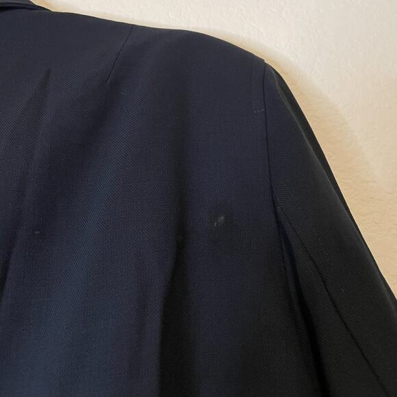 VINTAGE DKNY Navy Blue Double Breasted Coat - Picture 7 of 14
